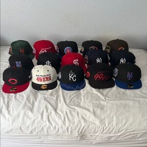 New Era Multi-Team Snapback Hat Collection - Black, Red, White, Blue, Green